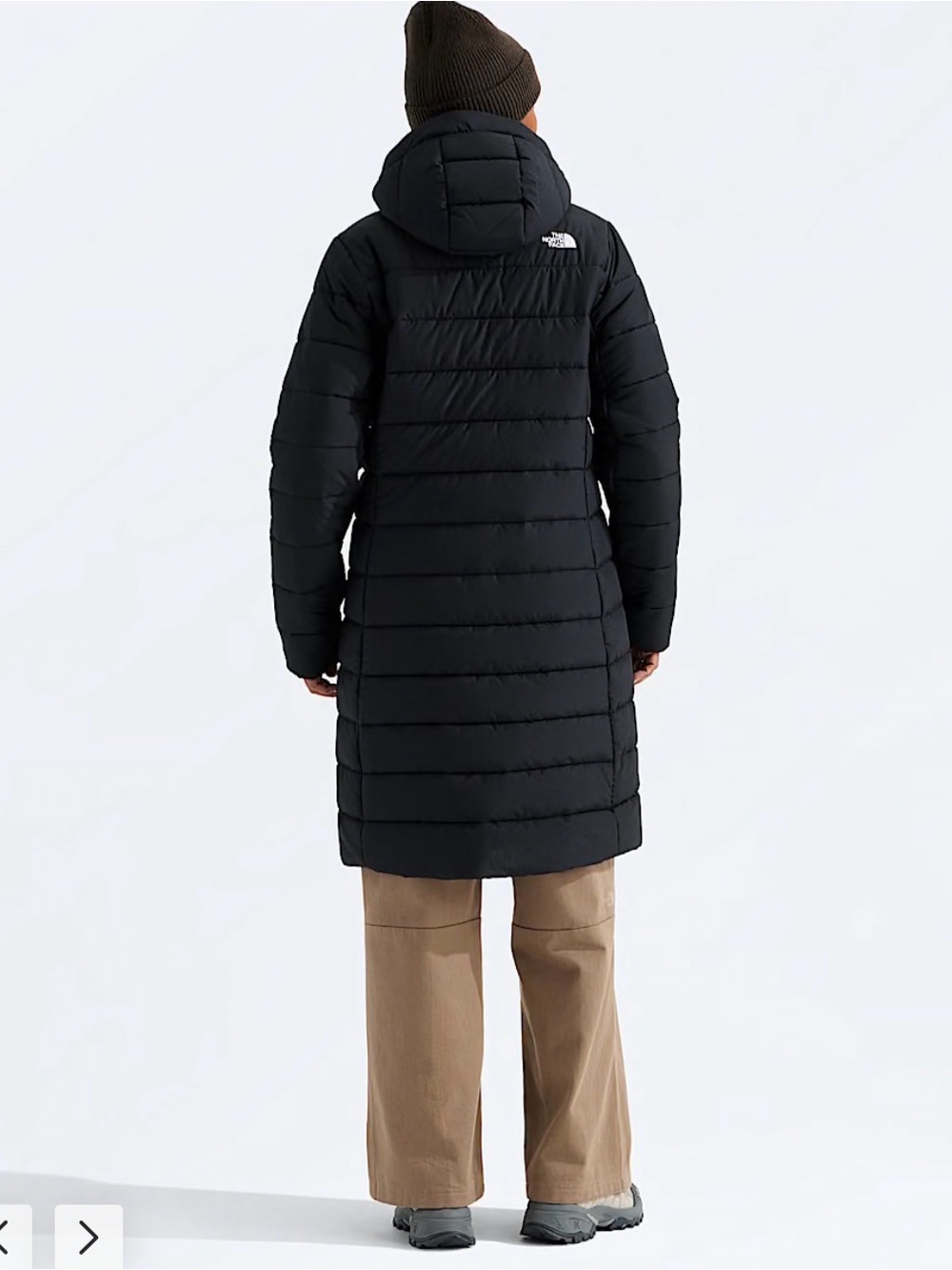 The North Face Women's Black Hooded Long Puffer Jacket - Picture 2 of 8